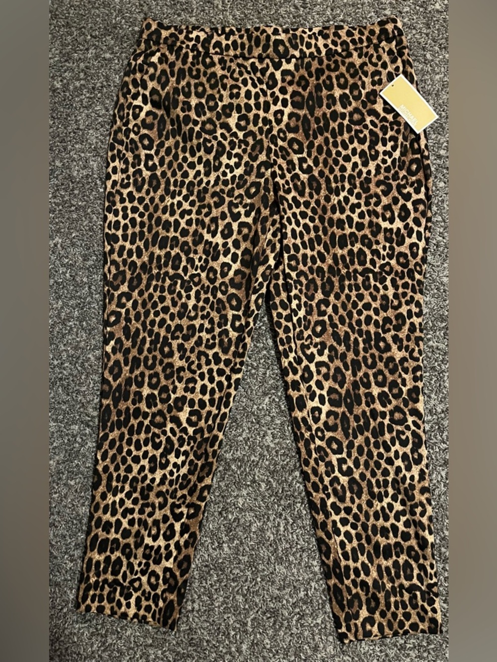 Michael Kors Women’s Cheetah Animal  Print Stretch Pull on Pants size Large NWT